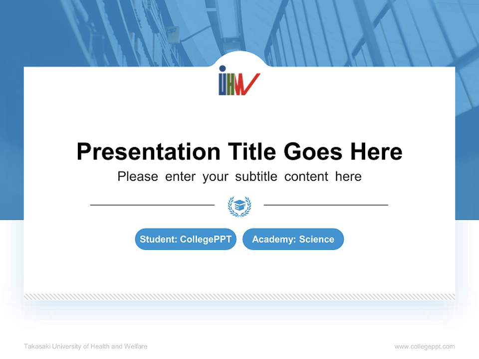 Takasaki University of Health and Welfare National Scholarship Defense PPT Template4:3 ratio PPT effect preview image4