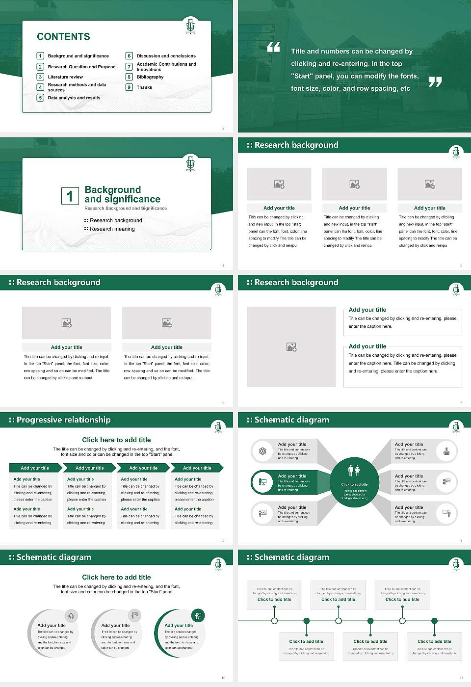 Tokiwakai Gakuen University Graduation Thesis Defense PPT Template16:9 ratio PPT effect preview image2