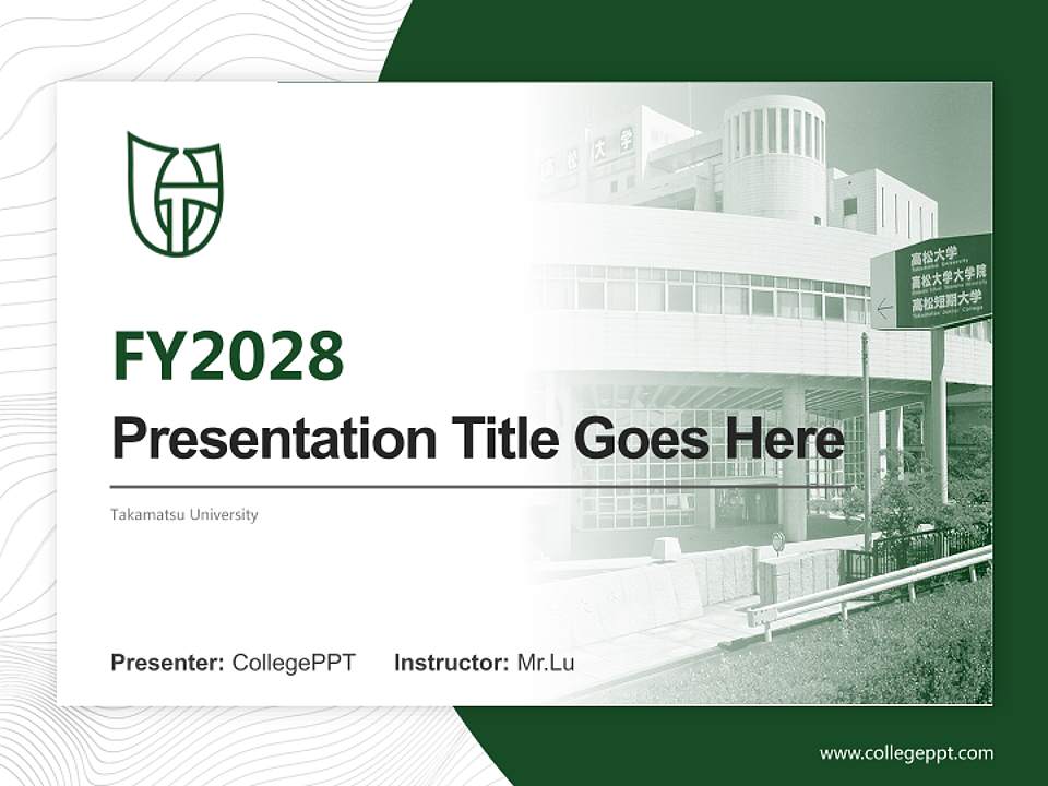 Takamatsu University Academic Presentation/Research Findings Report PPT Template4:3 ratio PPT effect preview image5