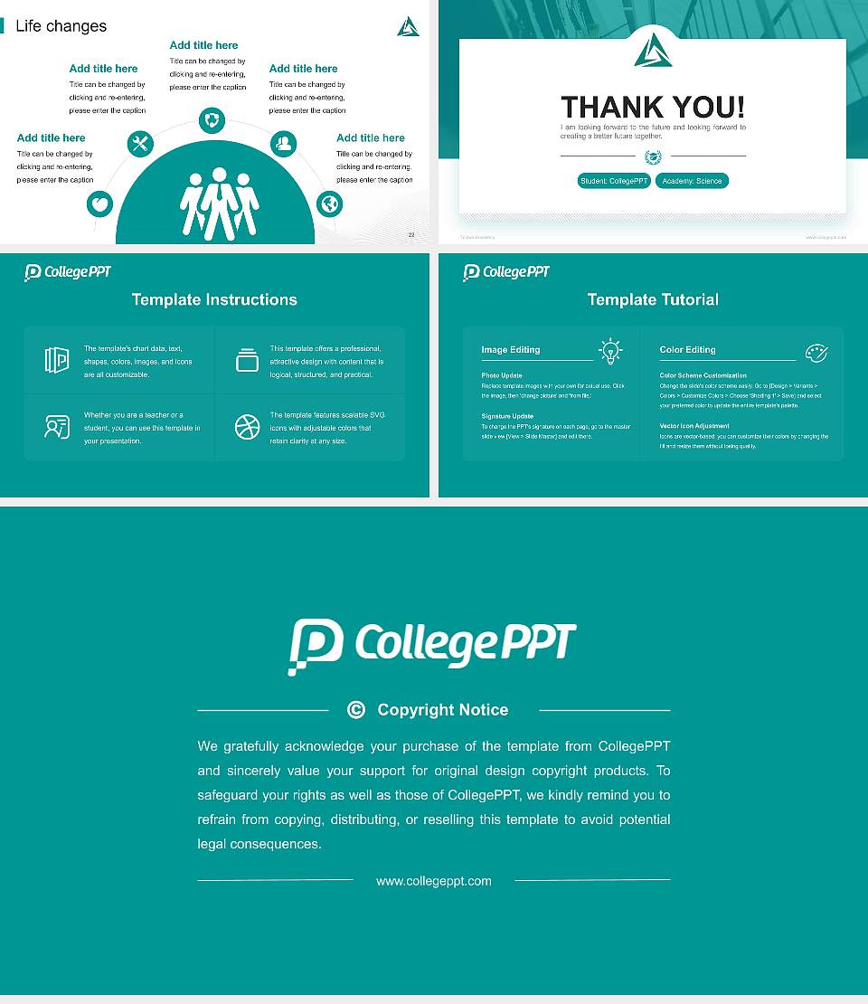 Tokiwa University National Scholarship Defense PPT Template16:9 ratio PPT effect preview image4