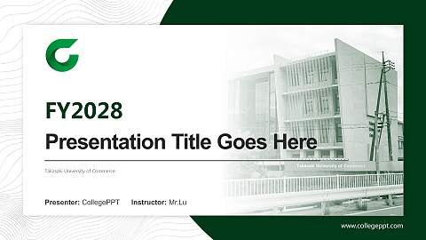 Takasaki University of Commerce Academic Presentation/Research Findings Report PPT Template