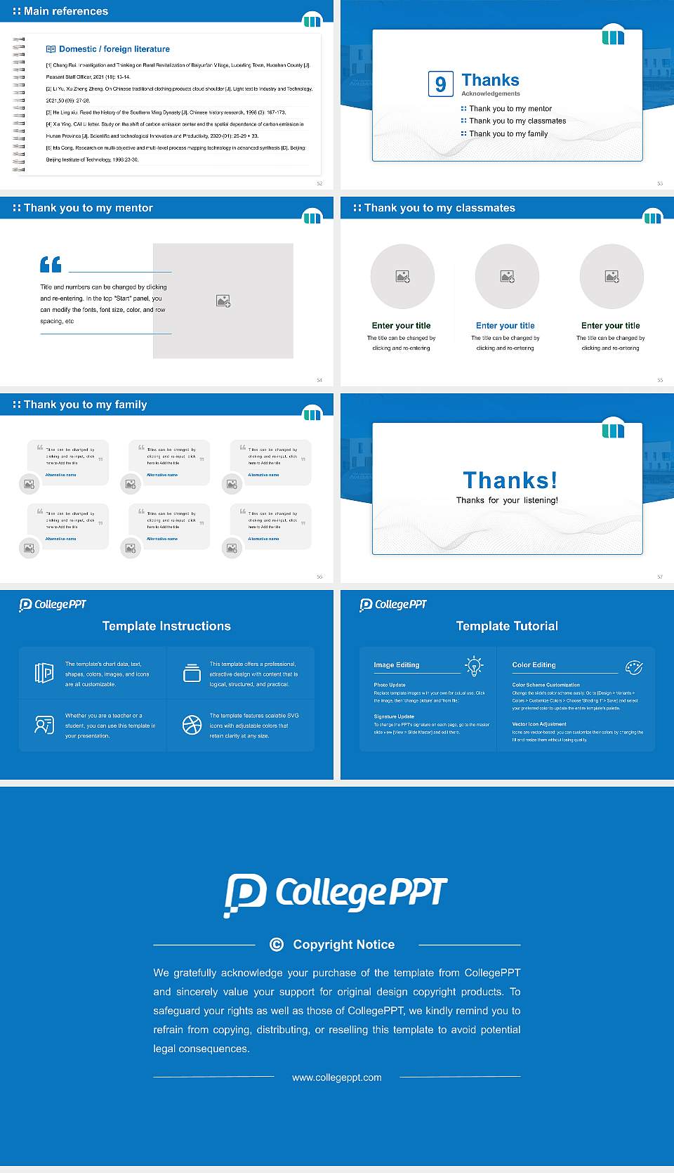 The University of Nagano Graduation Thesis Defense PPT Template16:9 ratio PPT effect preview image7