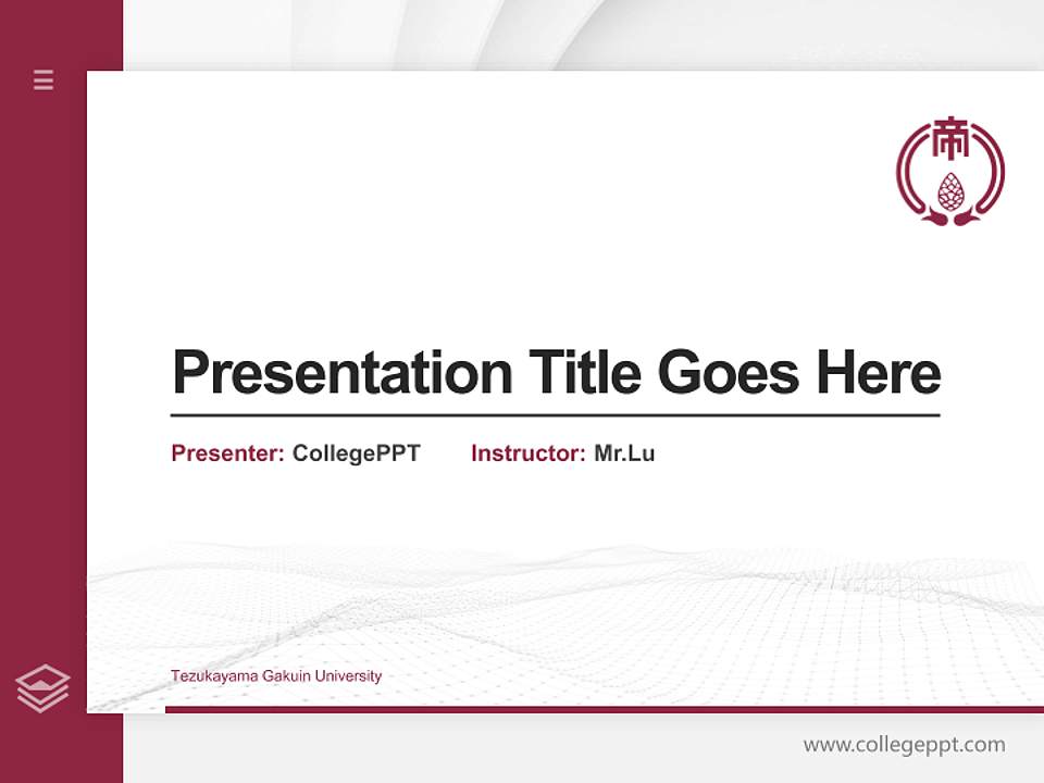 Tezukayama Gakuin University Thesis Proposal/Graduation Defense PPT Template4:3 ratio PPT effect preview image5