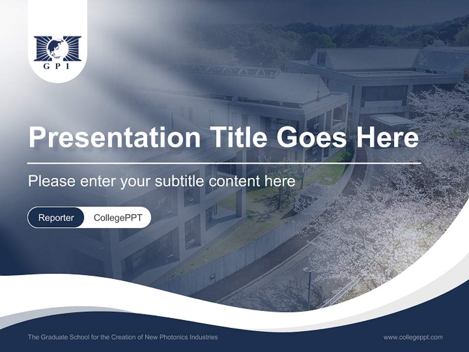 The Graduate School for the Creation of New Photonics Industries Lecture Sharing and Networking Event PPT Template4:3 ratio PPT effect preview image4