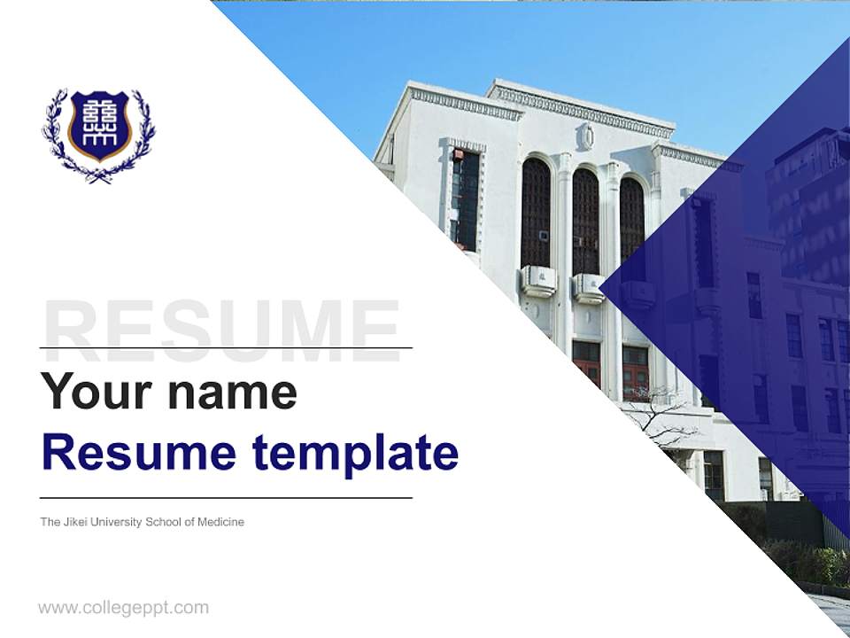 The Jikei University School of Medicine Resume PPT Template4:3 ratio PPT effect preview image5