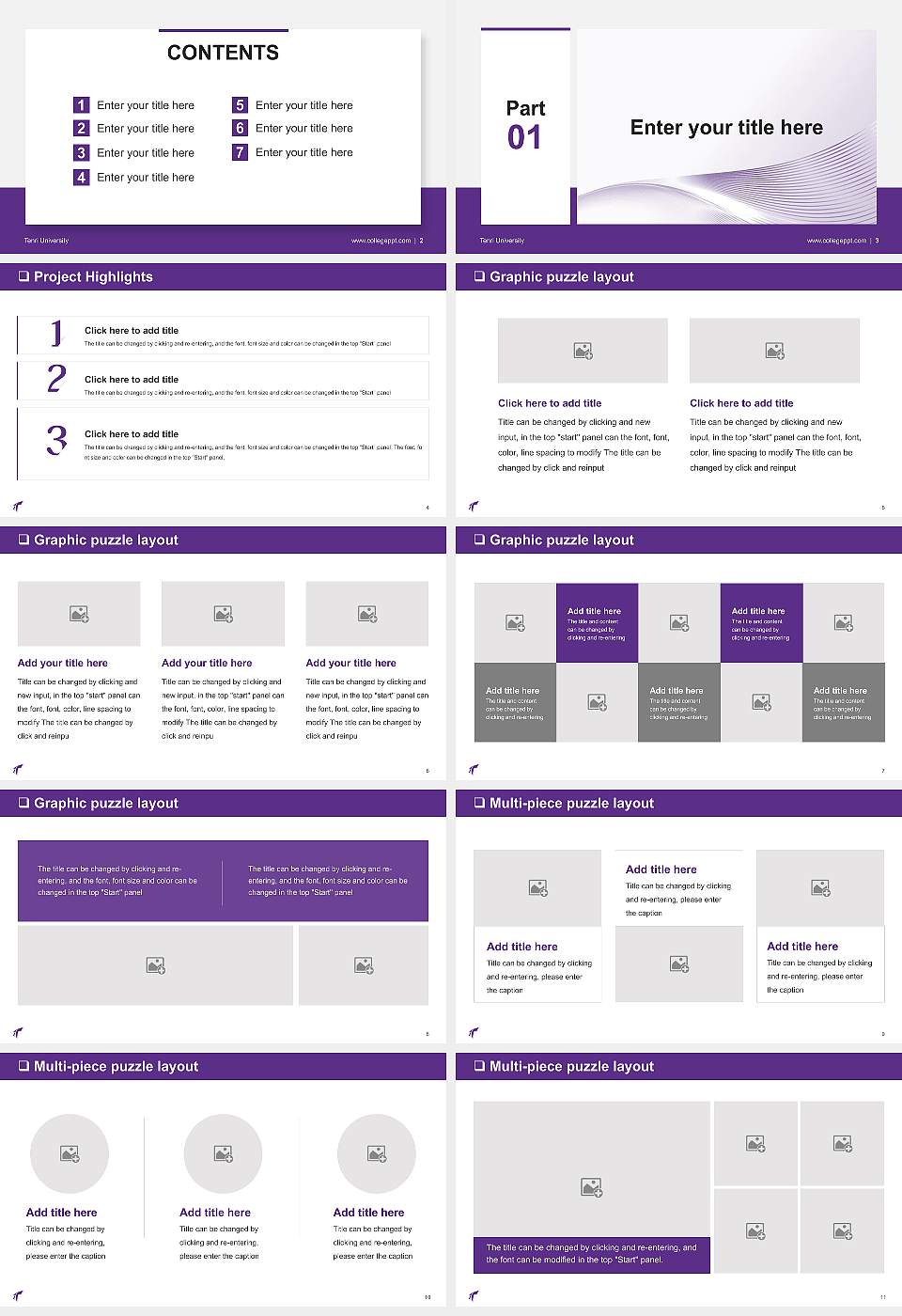 Tenri University General PPT Template16:9 ratio PPT effect preview image2