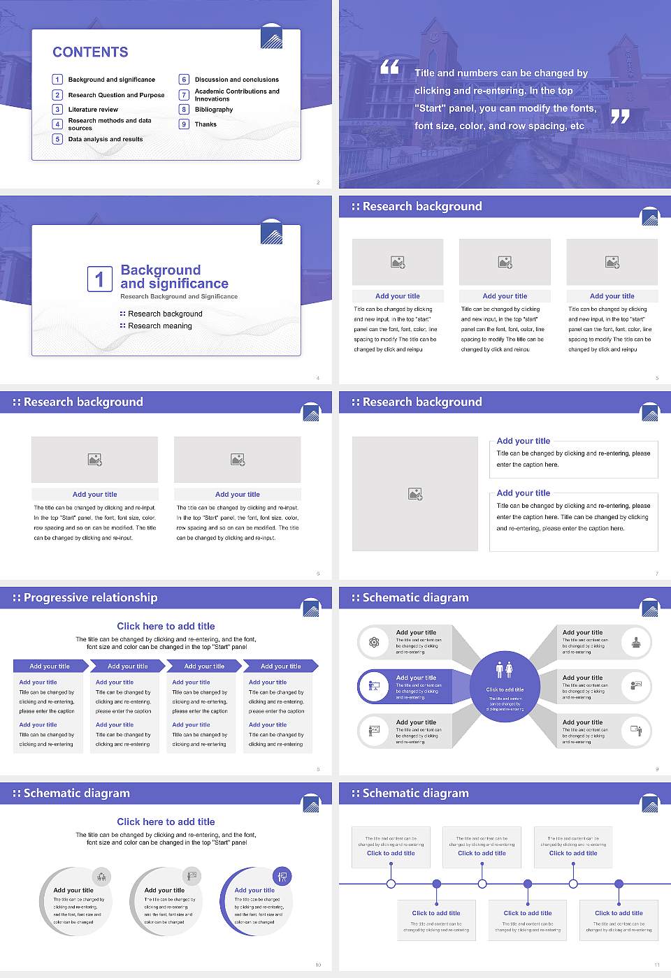 Tokyo Fuji University Graduation Thesis Defense PPT Template16:9 ratio PPT effect preview image2