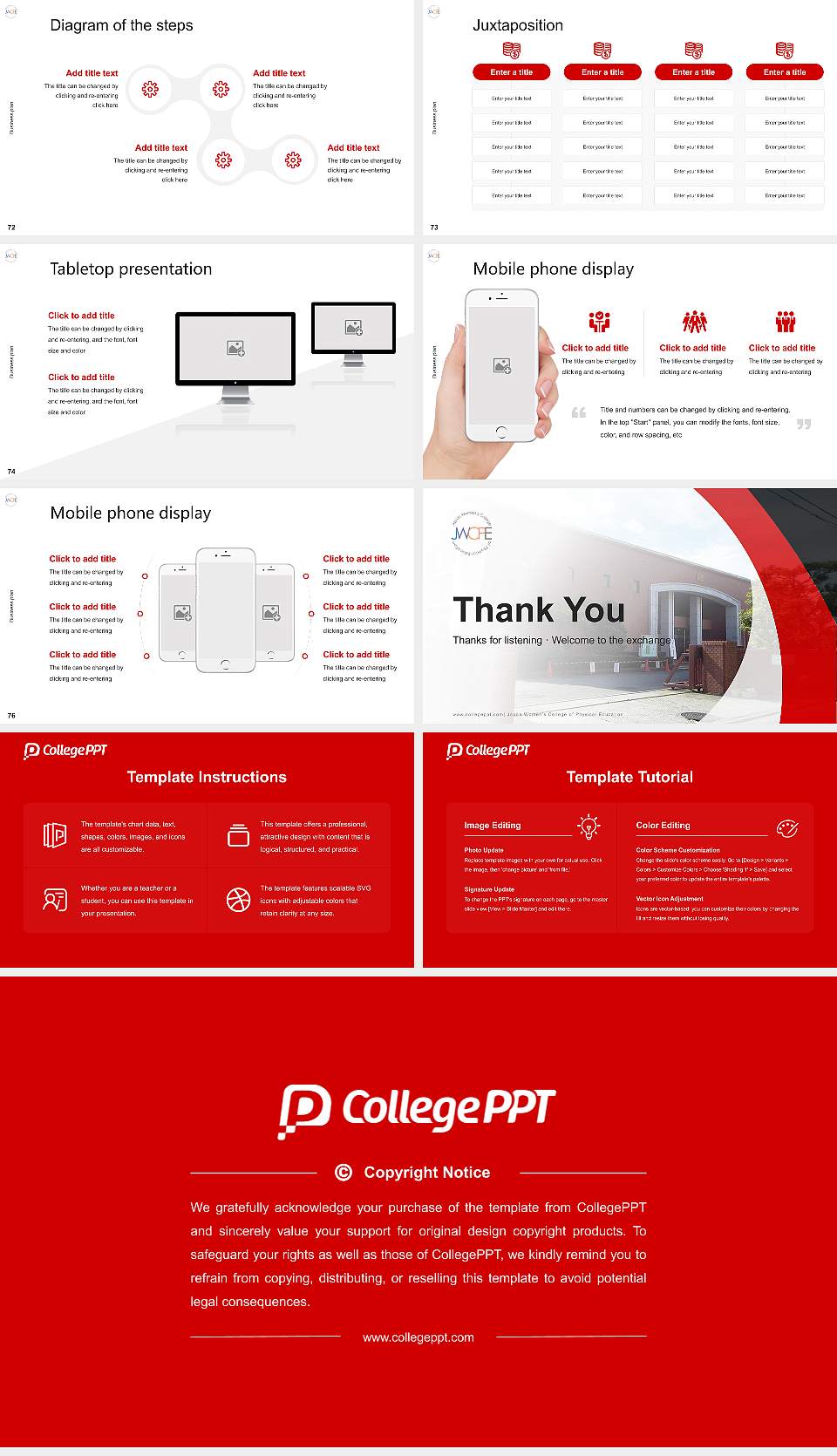 Japan Women’s College of Physical Education Competition/Entrepreneurship Contest PPT Template16:9 ratio PPT effect preview image9