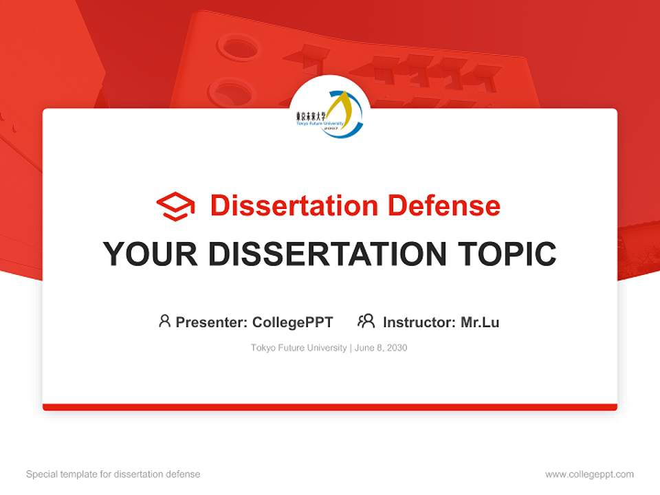 Tokyo Future University Graduation Thesis Defense PPT Template4:3 ratio PPT effect preview image7