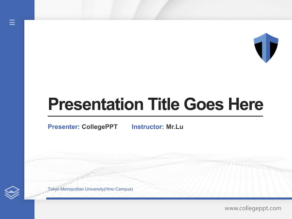 Tokyo Metropolitan University(Hino Campus) Thesis Proposal/Graduation Defense PPT Template4:3 ratio PPT effect preview image5