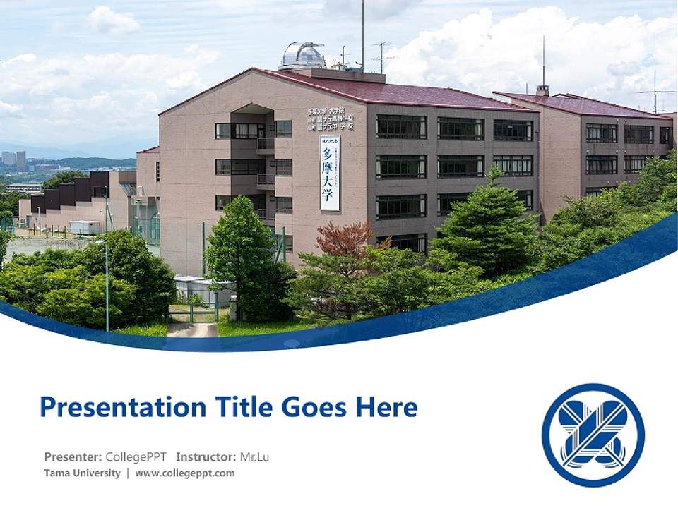 Tama University Course/Courseware Creation PPT Template4:3 ratio PPT effect preview image5