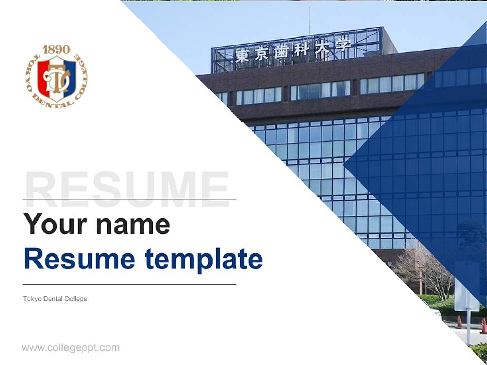 Tokyo Dental College Resume PPT Template4:3 ratio PPT effect preview image5