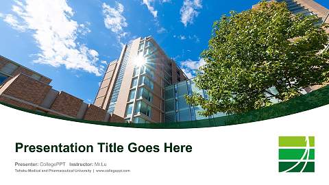 Tohoku Medical and Pharmaceutical University Course/Courseware Creation PPT Template