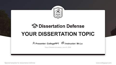 Tokyo Christian University Graduation Thesis Defense PPT Template