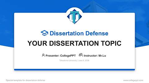 Tokushima University Graduation Thesis Defense PPT Template