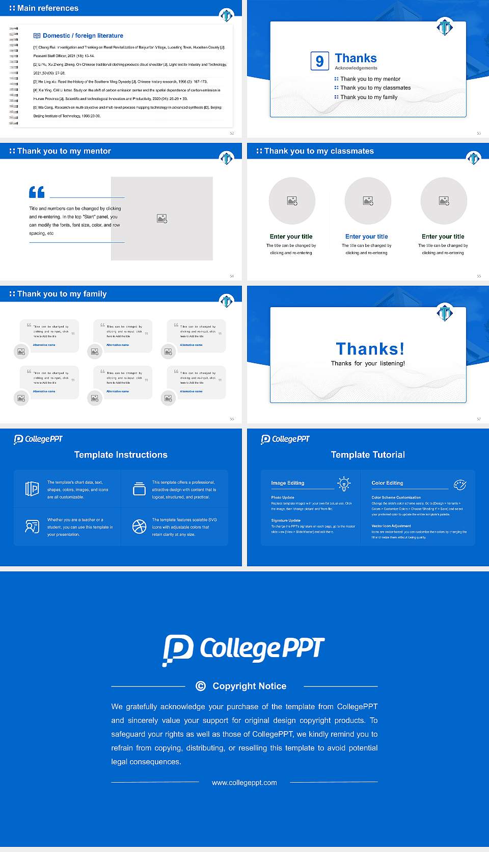 Tokushima University Graduation Thesis Defense PPT Template16:9 ratio PPT effect preview image7