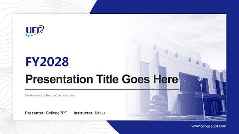 The University of Electro-Communications Academic Presentation/Research Findings Report PPT Template