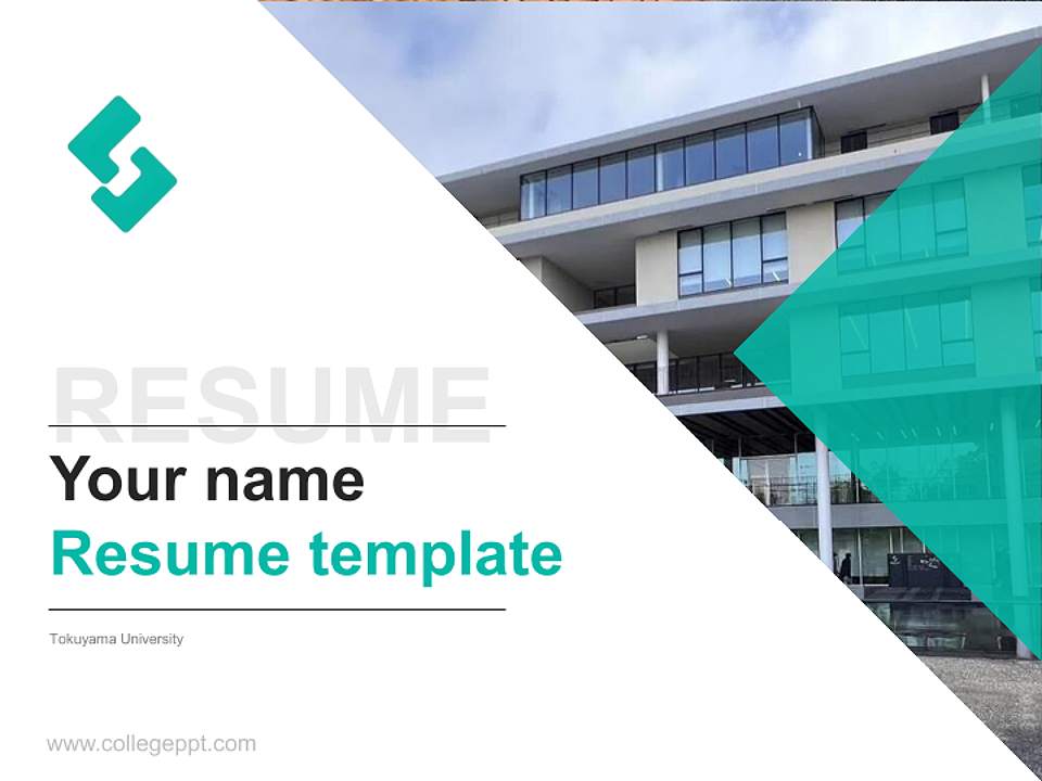 Tokuyama University Resume PPT Template4:3 ratio PPT effect preview image5