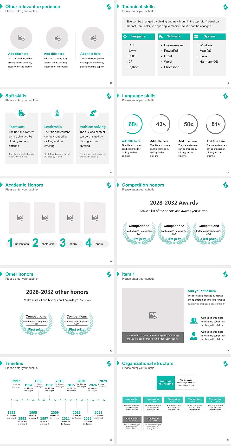 Tokuyama University Resume PPT Template4:3 ratio PPT effect preview image3