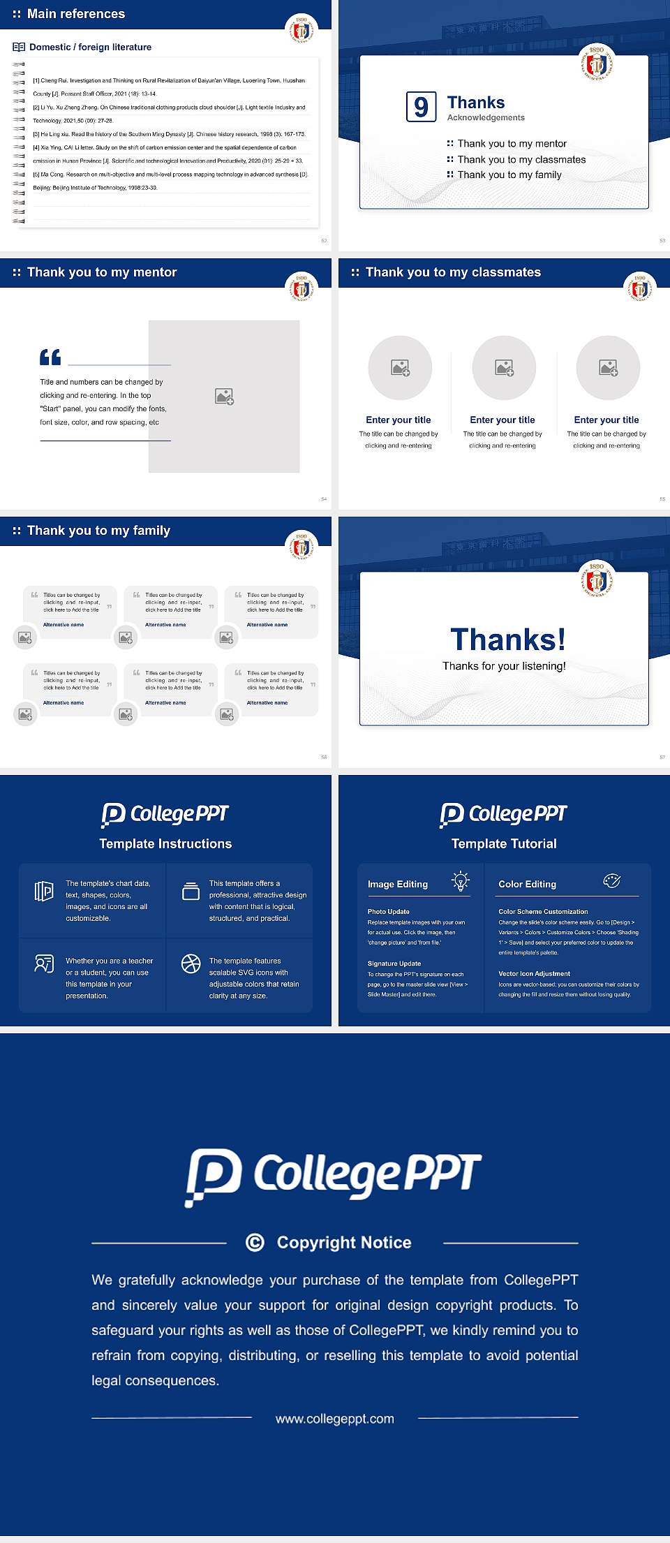 Tokyo Dental College Graduation Thesis Defense PPT Template4:3 ratio PPT effect preview image7