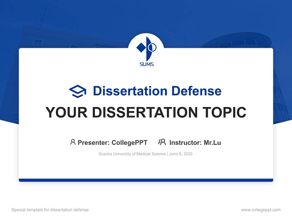 Suzuka University of Medical Science Graduation Thesis Defense PPT Template4:3 ratio PPT effect preview image7