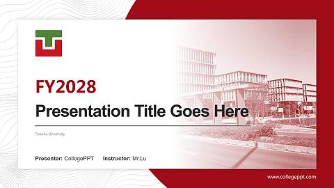 Tokoha University Academic Presentation/Research Findings Report PPT Template