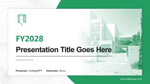 Sugino Fashion College Academic Presentation/Research Findings Report PPT Template