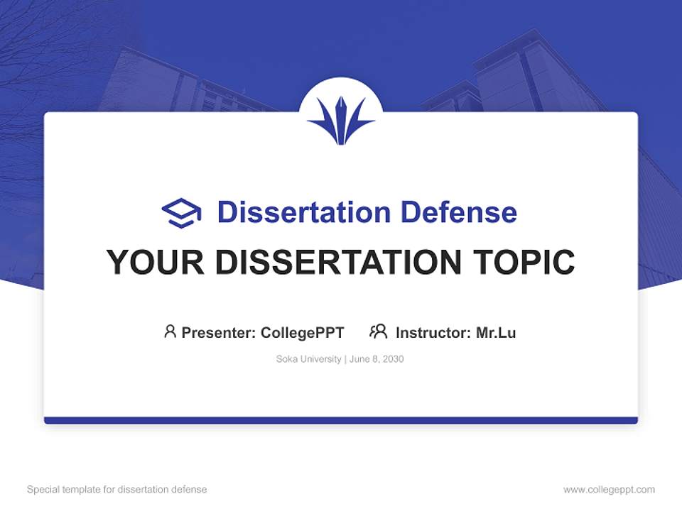 Soka University Graduation Thesis Defense PPT Template4:3 ratio PPT effect preview image7