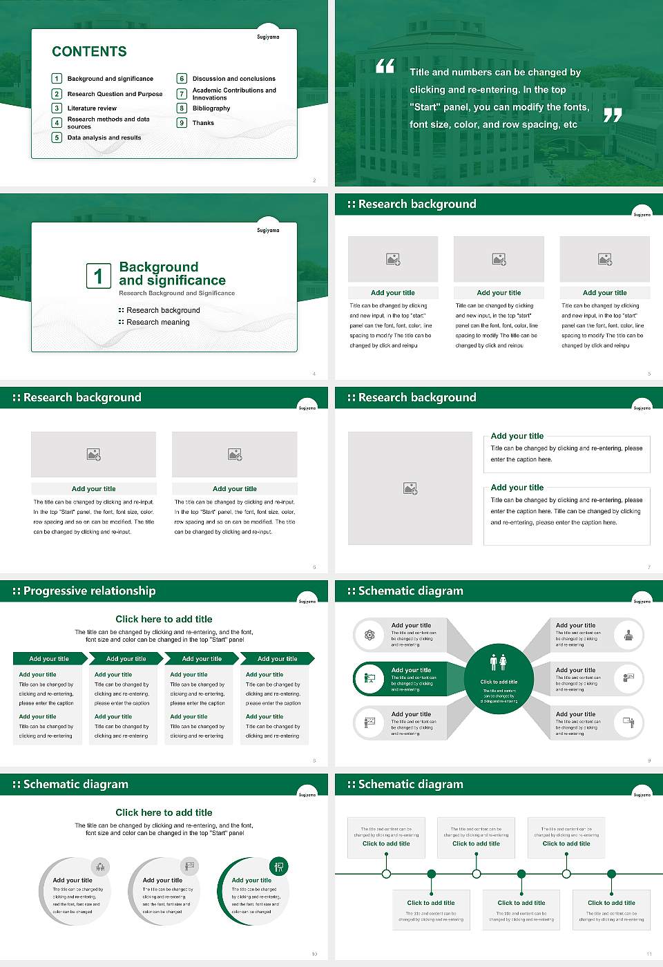Sugiyama Jogakuen University Graduation Thesis Defense PPT Template16:9 ratio PPT effect preview image2