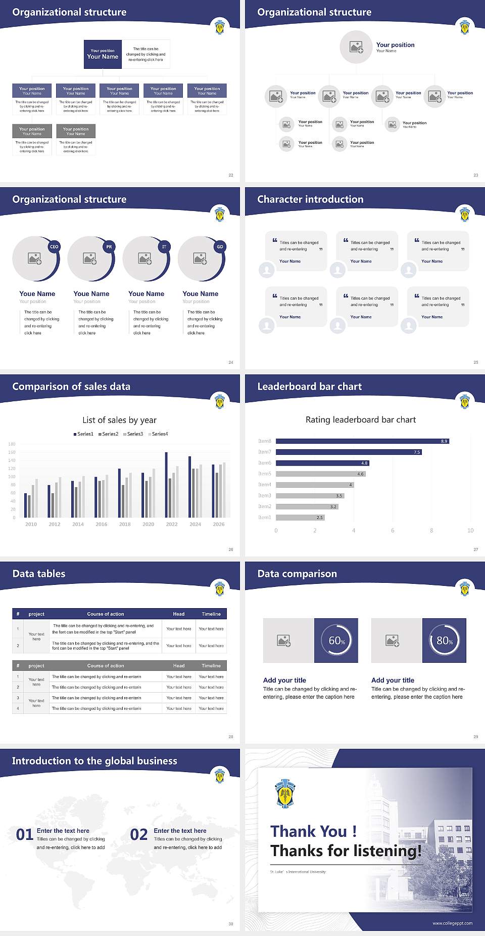 St. Luke’s International University Academic Presentation/Research Findings Report PPT Template4:3 ratio PPT effect preview image4