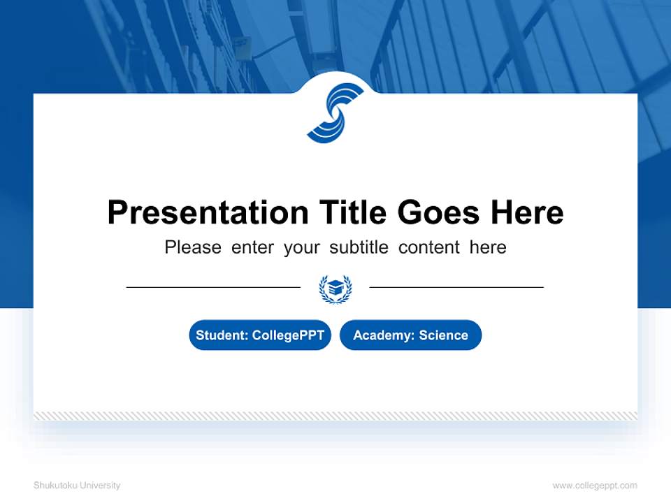 Shukutoku University National Scholarship Defense PPT Template4:3 ratio PPT effect preview image4