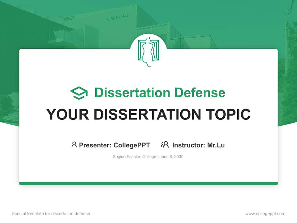 Sugino Fashion College Graduation Thesis Defense PPT Template4:3 ratio PPT effect preview image7