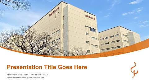 Showa University of Music Course/Courseware Creation PPT Template