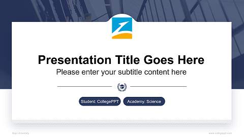 Sojo University National Scholarship Defense PPT Template