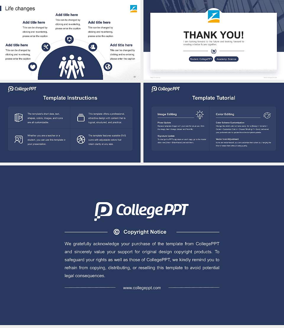 Sojo University National Scholarship Defense PPT Template16:9 ratio PPT effect preview image4