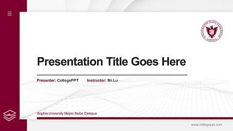 Sophia University Mejiro Seibo Campus Thesis Proposal/Graduation Defense PPT Template