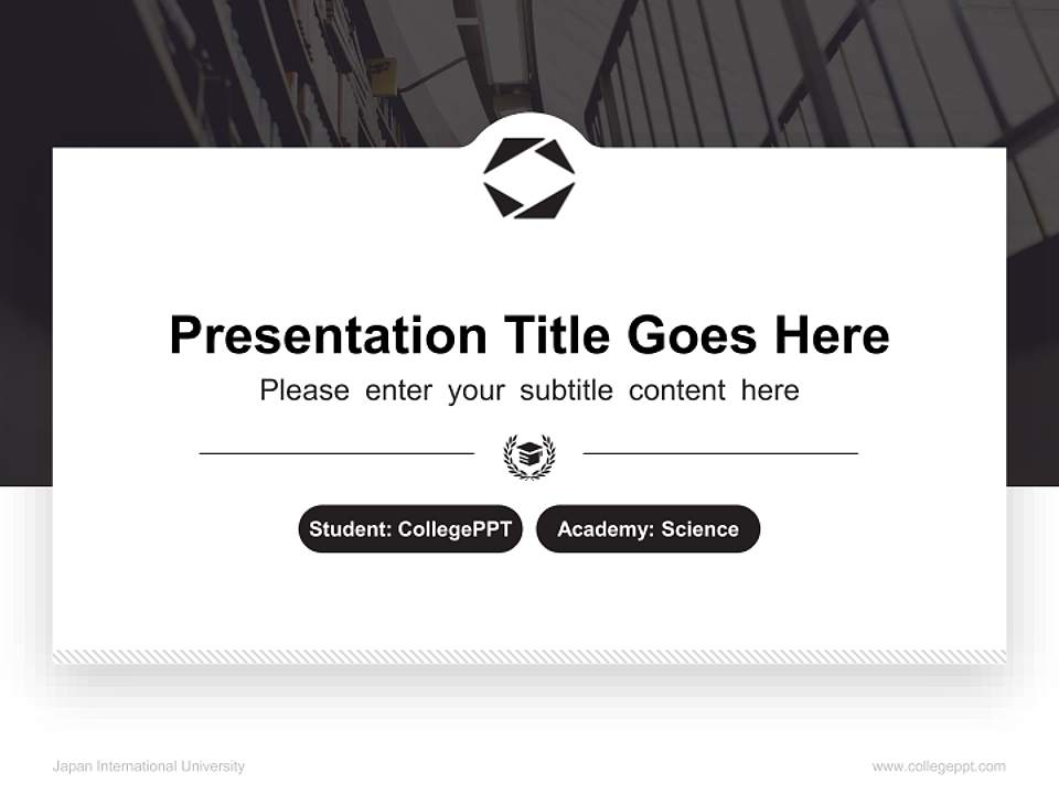 Japan International University National Scholarship Defense PPT Template4:3 ratio PPT effect preview image4