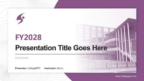 Shujitsu University Academic Presentation/Research Findings Report PPT Template