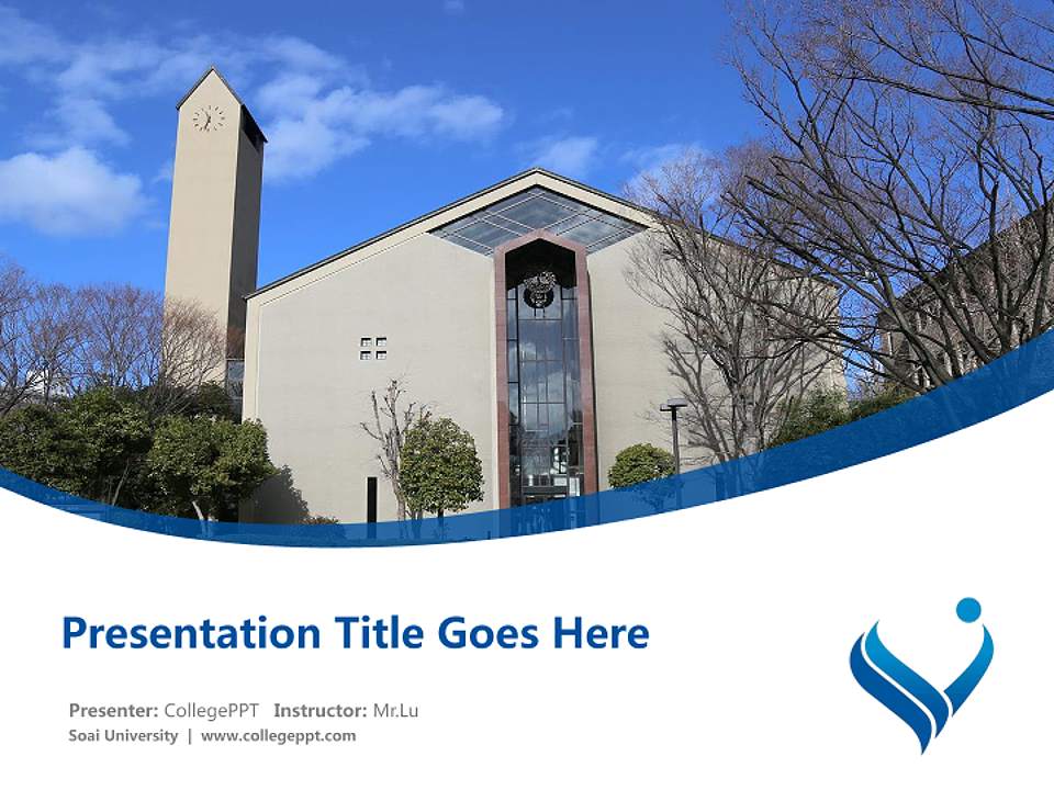 Soai University Course/Courseware Creation PPT Template4:3 ratio PPT effect preview image5
