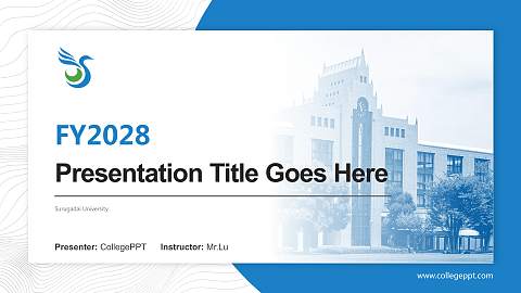 Surugadai University Academic Presentation/Research Findings Report PPT Template