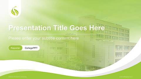 Sonoda Women’s University Lecture Sharing and Networking Event PPT Template