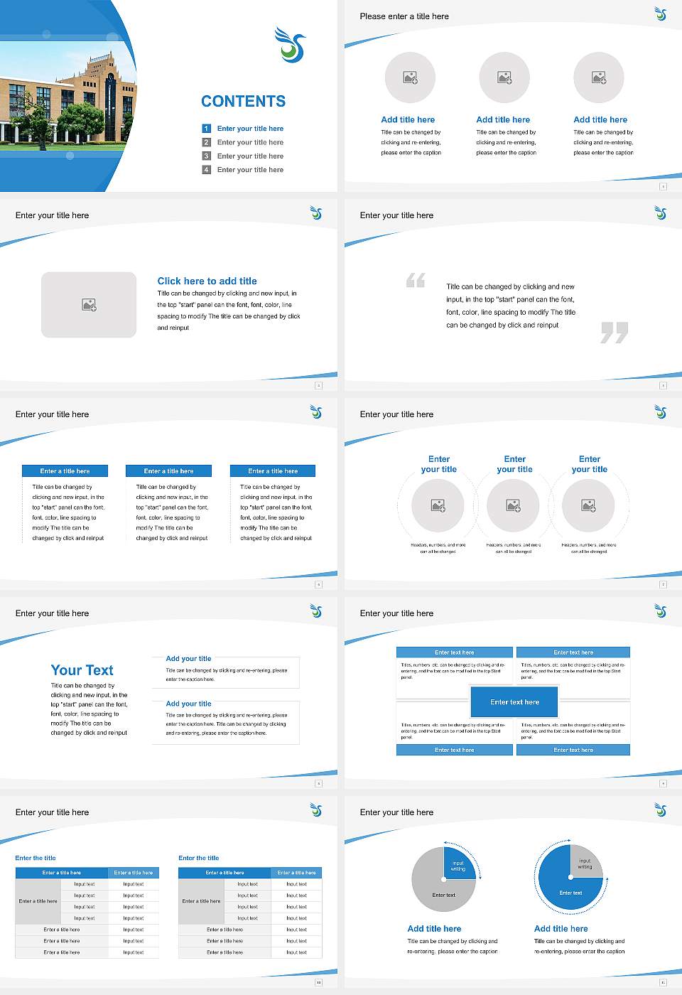 Surugadai University Course/Courseware Creation PPT Template16:9 ratio PPT effect preview image2