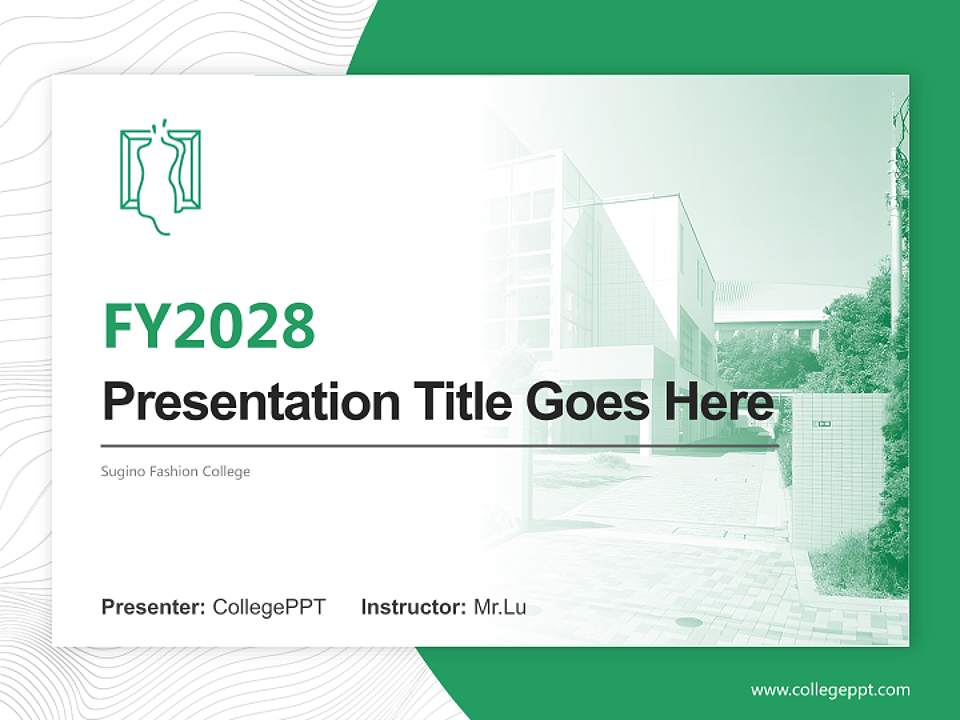 Sugino Fashion College Academic Presentation/Research Findings Report PPT Template4:3 ratio PPT effect preview image5