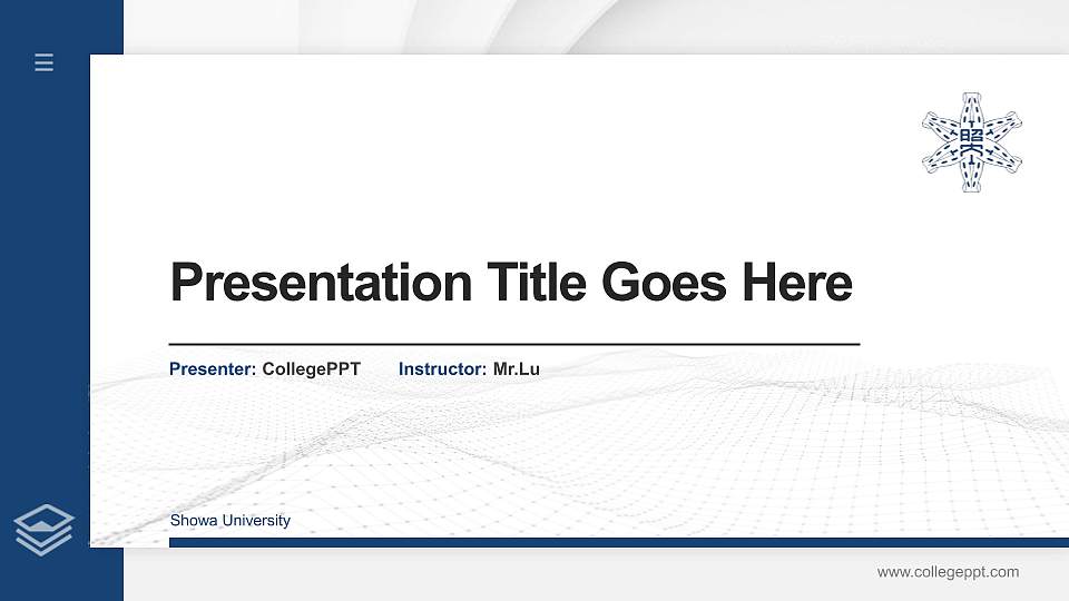 Showa University Thesis Proposal/Graduation Defense PPT Template16:9 ratio PPT effect preview image