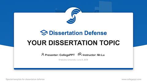 Shukutoku University Graduation Thesis Defense PPT Template