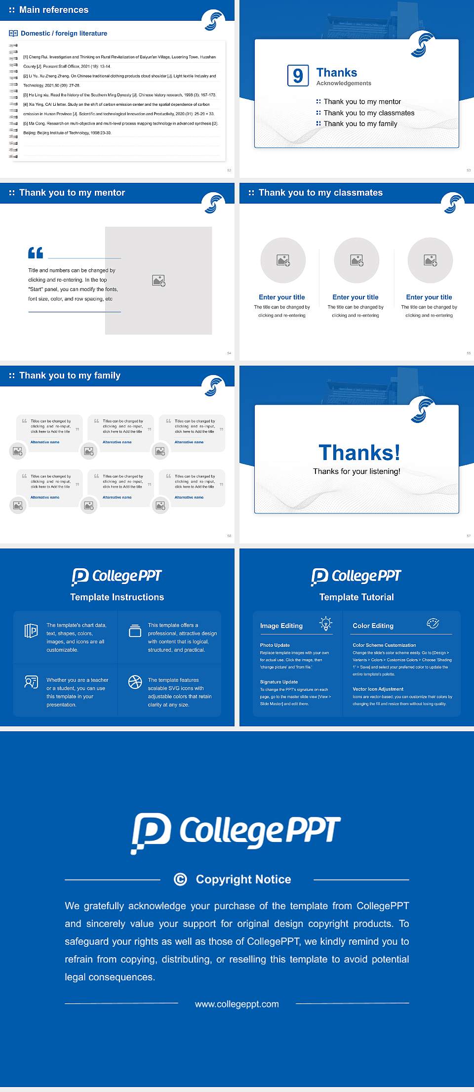 Shukutoku University Graduation Thesis Defense PPT Template4:3 ratio PPT effect preview image7