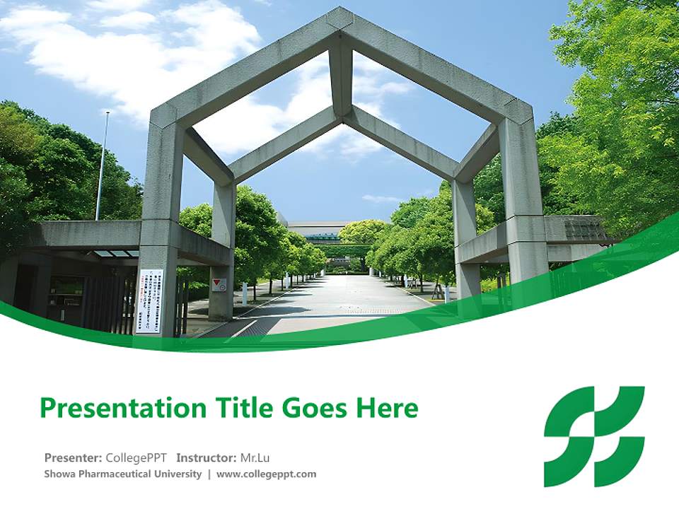 Showa Pharmaceutical University Course/Courseware Creation PPT Template4:3 ratio PPT effect preview image5
