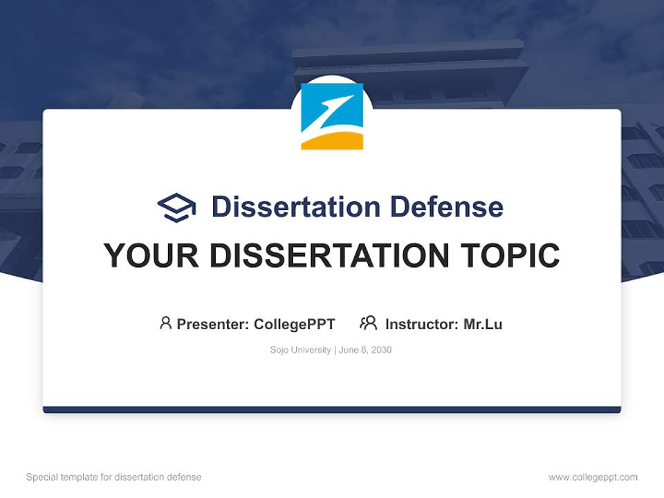 Sojo University Graduation Thesis Defense PPT Template4:3 ratio PPT effect preview image7
