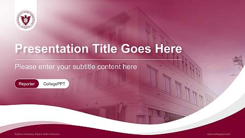Sophia University Mejiro Seibo Campus Lecture Sharing and Networking Event PPT Template
