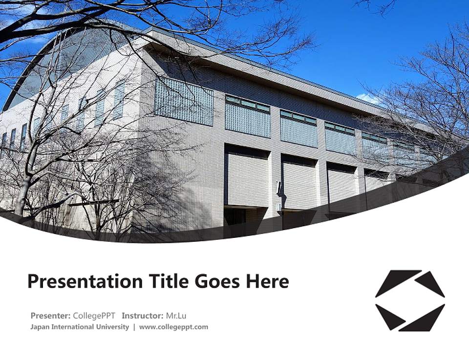 Japan International University Course/Courseware Creation PPT Template4:3 ratio PPT effect preview image5